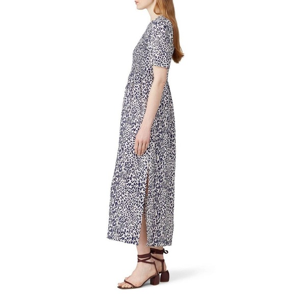 Baum Und Pferdgarten Adamaris Leopard Print Dress Silk Blend  Blue Size 2 - Picture 4 of 10